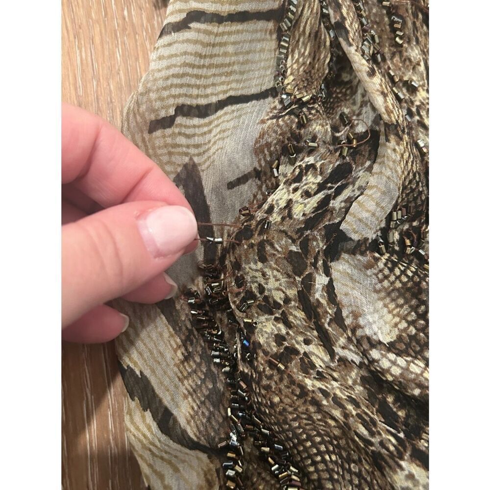 Alberto Makali Animal Print Cocktail Dress w Matching Shawl - Picture 14 of 14